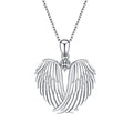Jewelry on Clearance！Necklaces for Women Angel Wings Necklace 925 Silver Guardian Angel Wings Pendant Birthstone Necklace for Women Jewelry Gifts